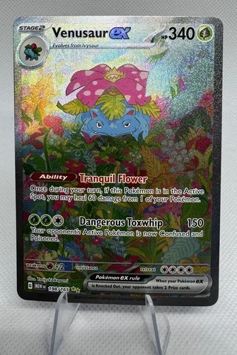 Venusaur ex 198/165 – Scarlet & Violet 151 SIR – Full Art Holo – Pokémon Card NM