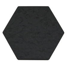 Garden Central 10 Pack 13" x 15" Stomp Hex Decorative Stepping Stones, Black