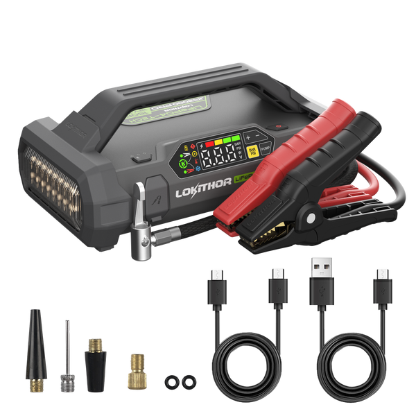 LOKITHOR JA3000 PRO Jump Starter with Air Compressor 3000Amp and