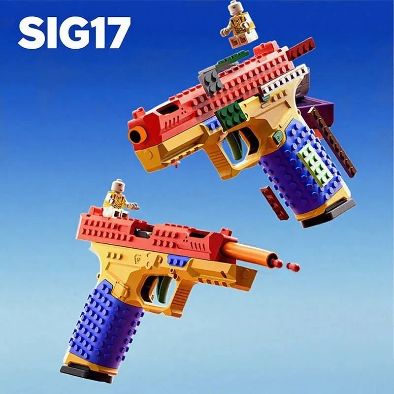 Juego de construcción de pistola de bloque SIG17 — Juguete de disparo simulado 1:1 🔫 Foto 3 de 4