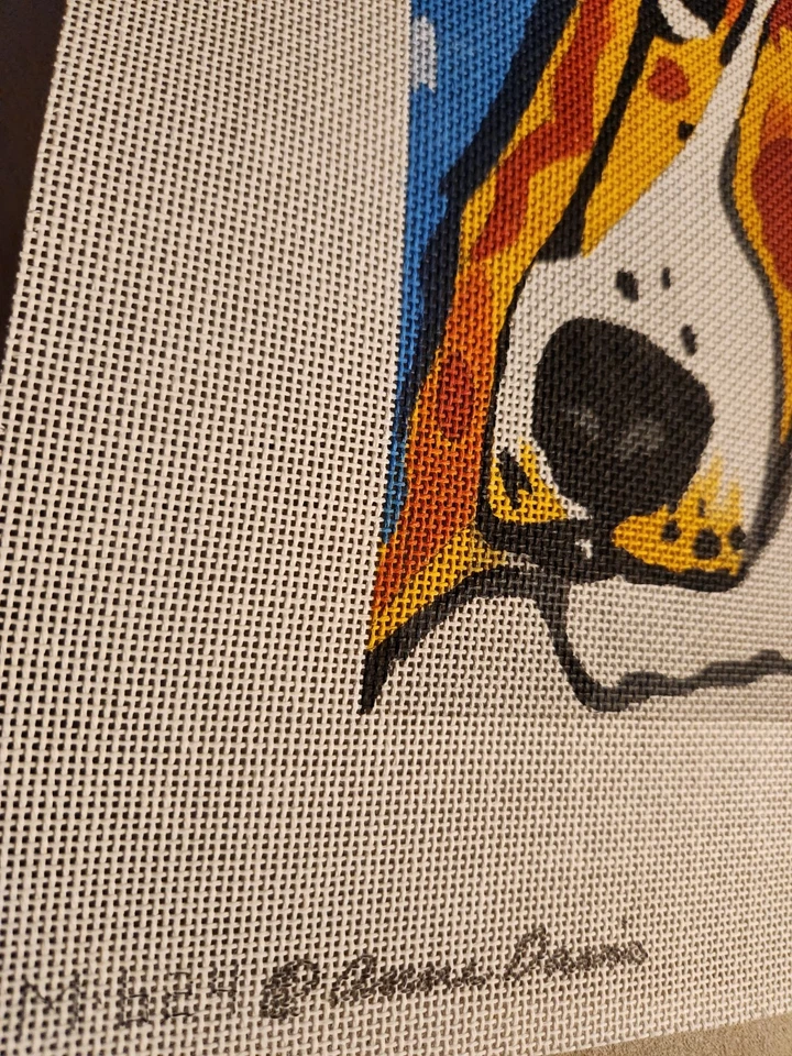 MAGGIE~ 18ct Handpainted Needlepoint Canvas HOUND DOG 11.5"x10" M624 Anne Davis - Image 3 of 4