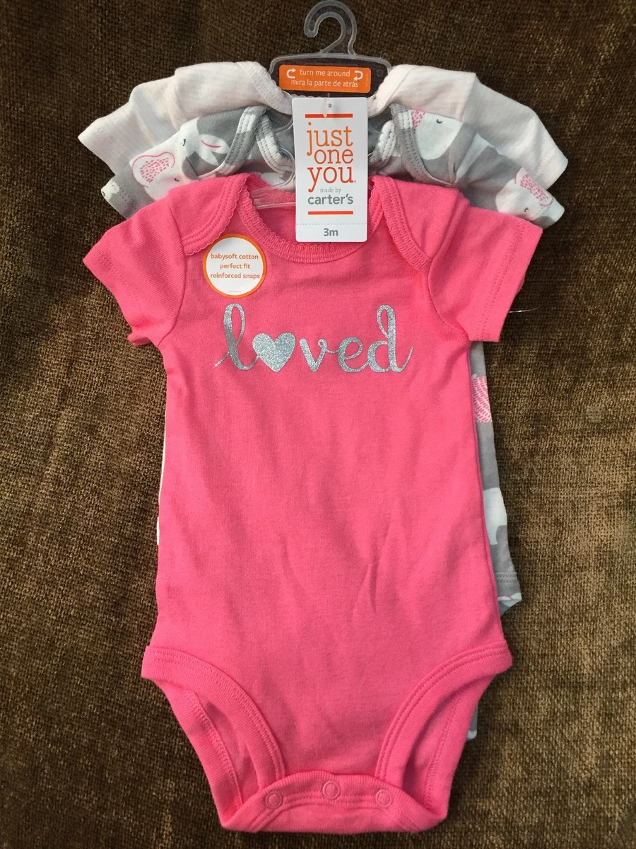New NWT Set Of 3 CARTER S Just One You One Piece Sleepers 3m Baby Clothes
