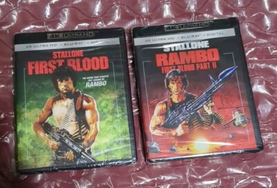First Blood + First Blood Part II, 4k UHD - Blueray, Digital  Sealed (NEW)