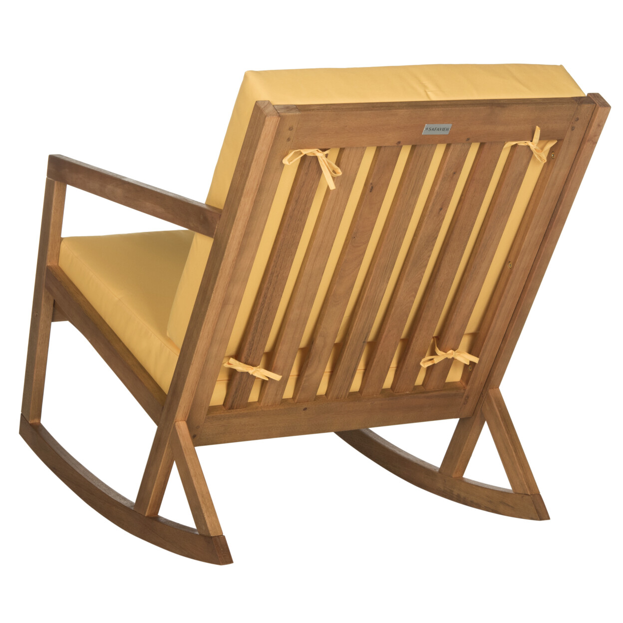 SAFAVIEH Outdoor Collection Vernon Rocking Chair | Natural/Yellow |