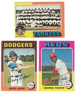 1975 Topps Baseball - Pick any 15 cards from those listed (EX+ to Better)