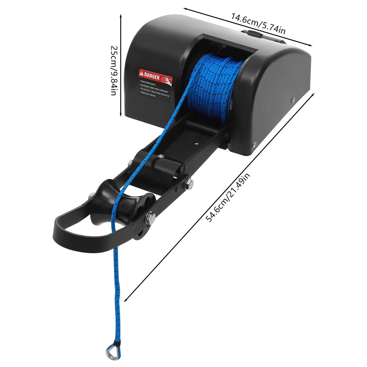 35 Lbs Boat Saltwater Electric Anchor Winch With Wireless Remote