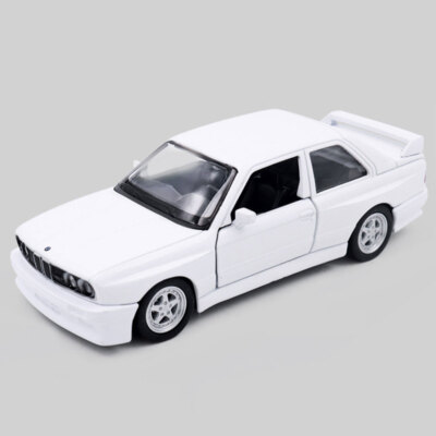 1:36 Retro BMW M3 1987 Model Car Diecast Toy Vehicle Kids Toys Pull Back White