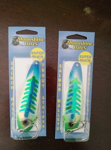 Lot De 4 Cuillères De Pêche UV Holo - Pour Traîne Saumon & Truite - Fisher Tackle