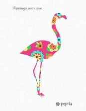 Flamingo Neon 1 Needlepoint Kit or Canvas