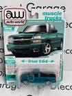Auto World 2005 Chevy Silverado Ss Teal 1:64 Diecast Muscle Trucks
