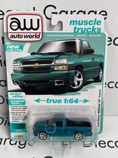 AUTO WORLD 2005 Chevy Silverado SS Teal 1:64 Diecast Muscle Trucks