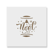 Noel Tree Christmas Ornament Stencil - Durable  Reusable Mylar Stencils