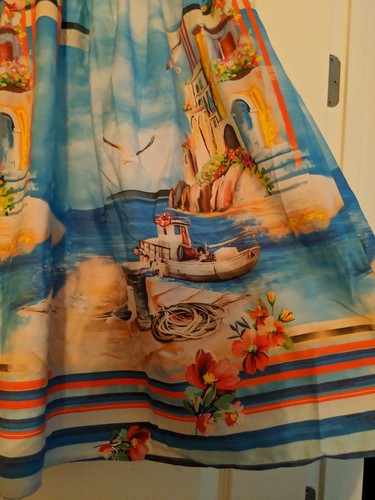 Falda Novedad Estilo Náutico Tema Italia Falda Estilo Falda Frontal Corbata Bolsillos Laterales - Imagen 6 de 7