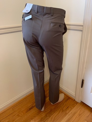 NWT Calvin Klein Olive Men's Dress Pant Slacks Flat Front 30x32 JRDLP JJX0004