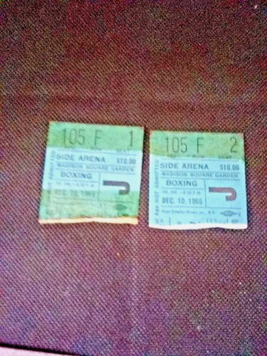 1965 BOXING @MSG Gonzalez v Griffith OFFICIAL PROGRAM,BOUT Insert,2 TKT STUBS - Picture 19 of 20