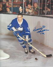 TORONTO MAPLE LEAFS DAVE KEON SIGNED AUTHENTIC 8X10 PHOTO E w/COA NHL HOF 