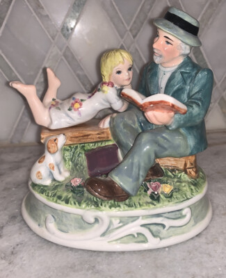 Rare Yamada Grandpa's Girl 1999 Music Box Figurine George