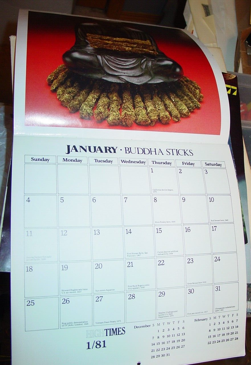 HIGH TIMES 1981 VINTAGE HEADSHOP CALENDER -NICE! | eBay