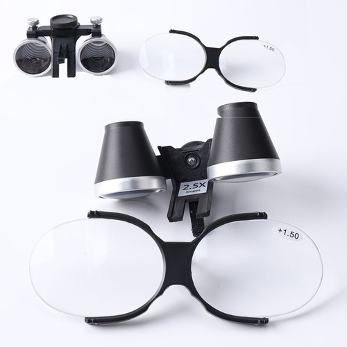 Lenti di ingrandimento binoculare dentale wireless 3,5X con luce frontale LED 5W 2 LED 2 batterie - Foto 18 di 24
