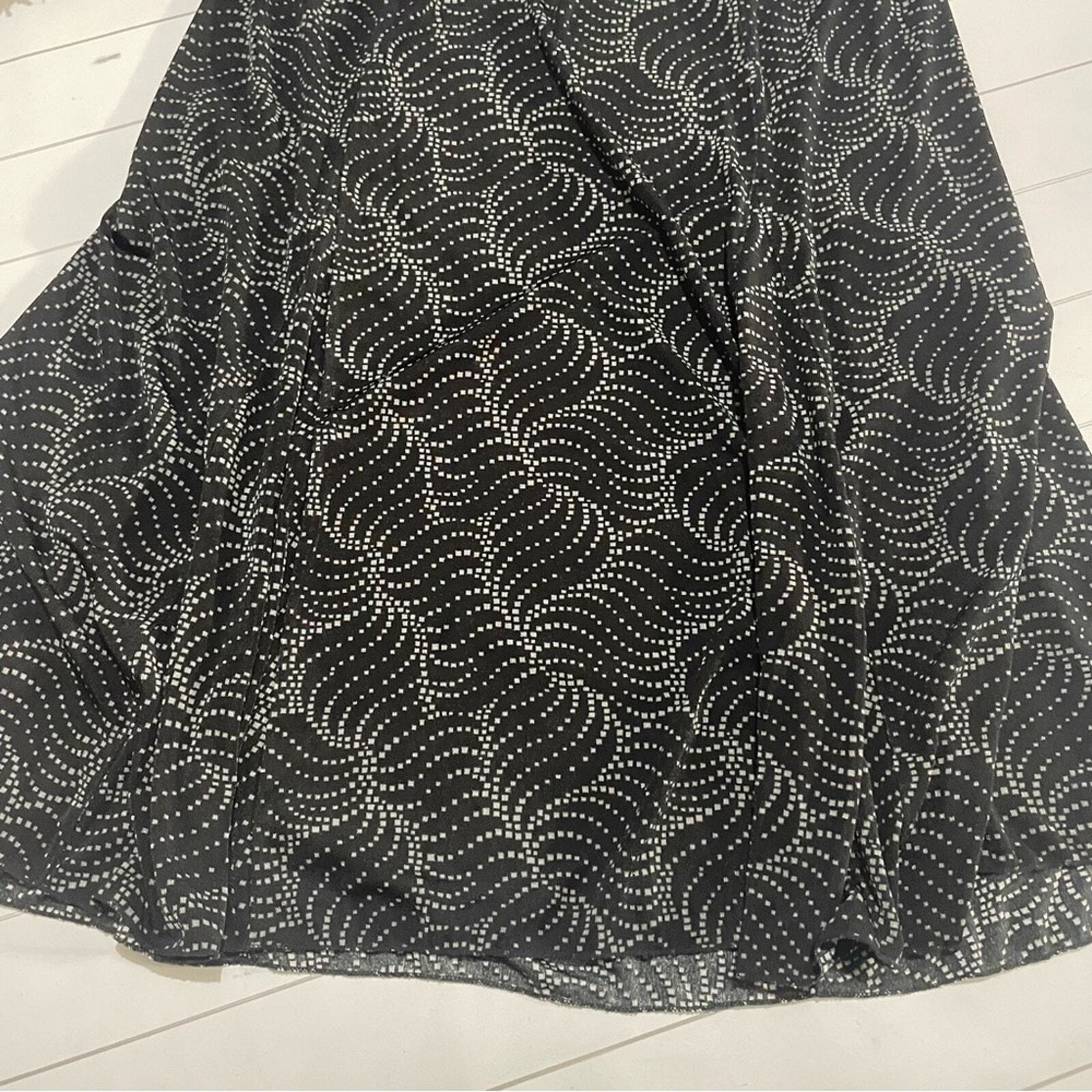Jaclyn Snith Black Gray Patterned Stretch Slinky … - image 4