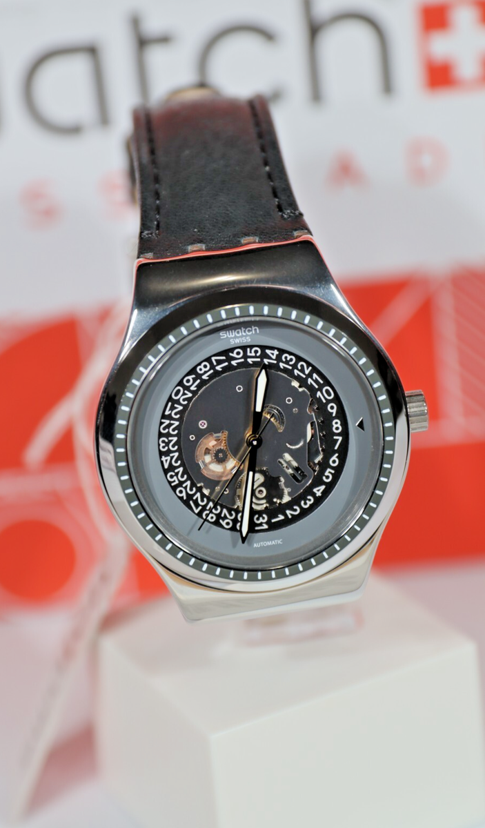 NEw Swiss Swatch Sistem51 Solaire YIS414 42MM Dark Gray Lacquered