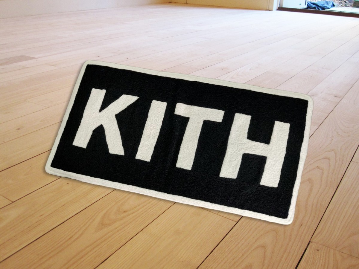 New KITH Logo Ronnie Fieg Floor Mat Living Room Wool Rugs Accent