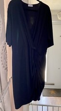 Black Silky Jersey Stretch Dress Size 26/28 From Yours