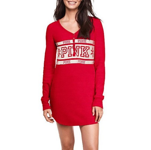 NEW Victoria's Secret PINK Red Thermal 