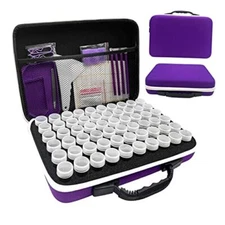 Diamond Painting Storage Containers, 60 Slots Diamond Medium(60 Jars) purple