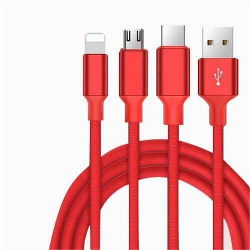 3 in 1 Multi USB Cable Universal Fast Charger Lead For IOS Samsung Phone Type C - Picture 7 of 18