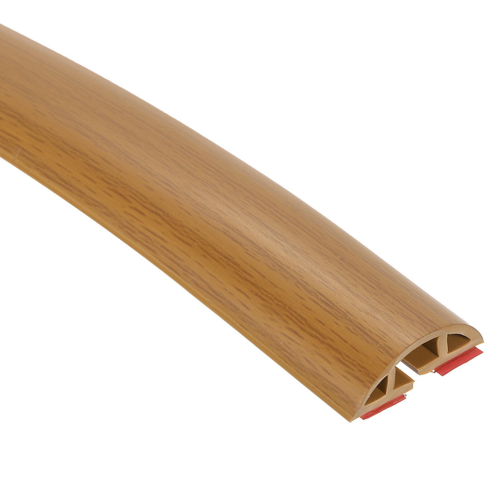 D30 6.6ft Floor Cord Cover, PVC Cord Cover Floor, Wire Cover, Wood Yellow