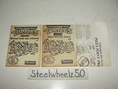 Vintage TMNT Turtle Quiz Joke Book #6 15 & Pizza Point Catalog Lot 1989 ...