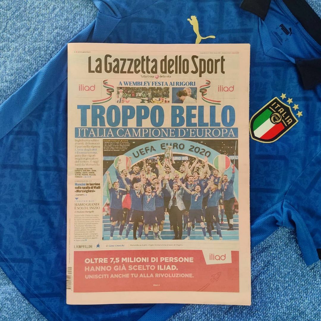 Gazzetta Dello Sport / Corriere / Tuttosport - Italie Championne D'Europe 2021 (neuf)
