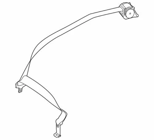 Genuine 2015-2020 Mercedes-Benz C-Class Center Seat Belt 205-860-14-85-9C94