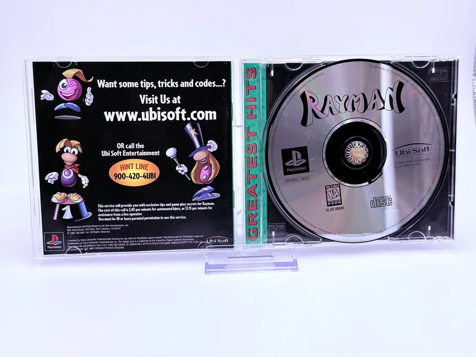 Rayman (Playstation 1, 1995) Complete CIB Tested & Working - Image 3 of 4