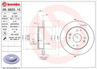 2X Brembo 08.9603.10 Bremsscheibe Hinten FüR Rover