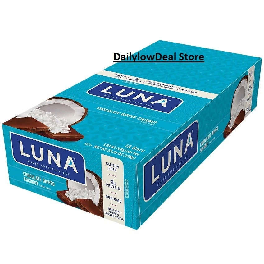 Clif Luna Bar Chocolate Sumergido Coco - Caja de 15 barras - ¡SIN GLUTEN!! Foto 4 de 4