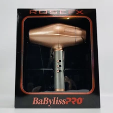 BaByliss PRO Rose FX Hair Dryer Turbo Edition Professional W/Attachments Gold