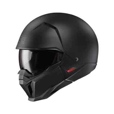 HELM mit abnehmbarem Kinnriemen Motorrad HJC I20 SCHWARZ MATT BLACK Größe XL