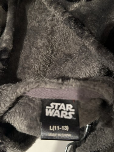 Star Wars Darth Vader Gray Soft Fleece Zip Jacket Juniors Youth Size Large 11-13 - Picture 15 of 24