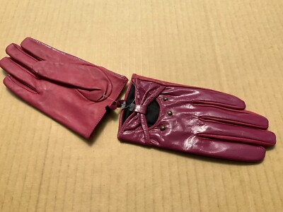 Totes Isotoner Women's Leather/PU Driving Gloves Pink Small New