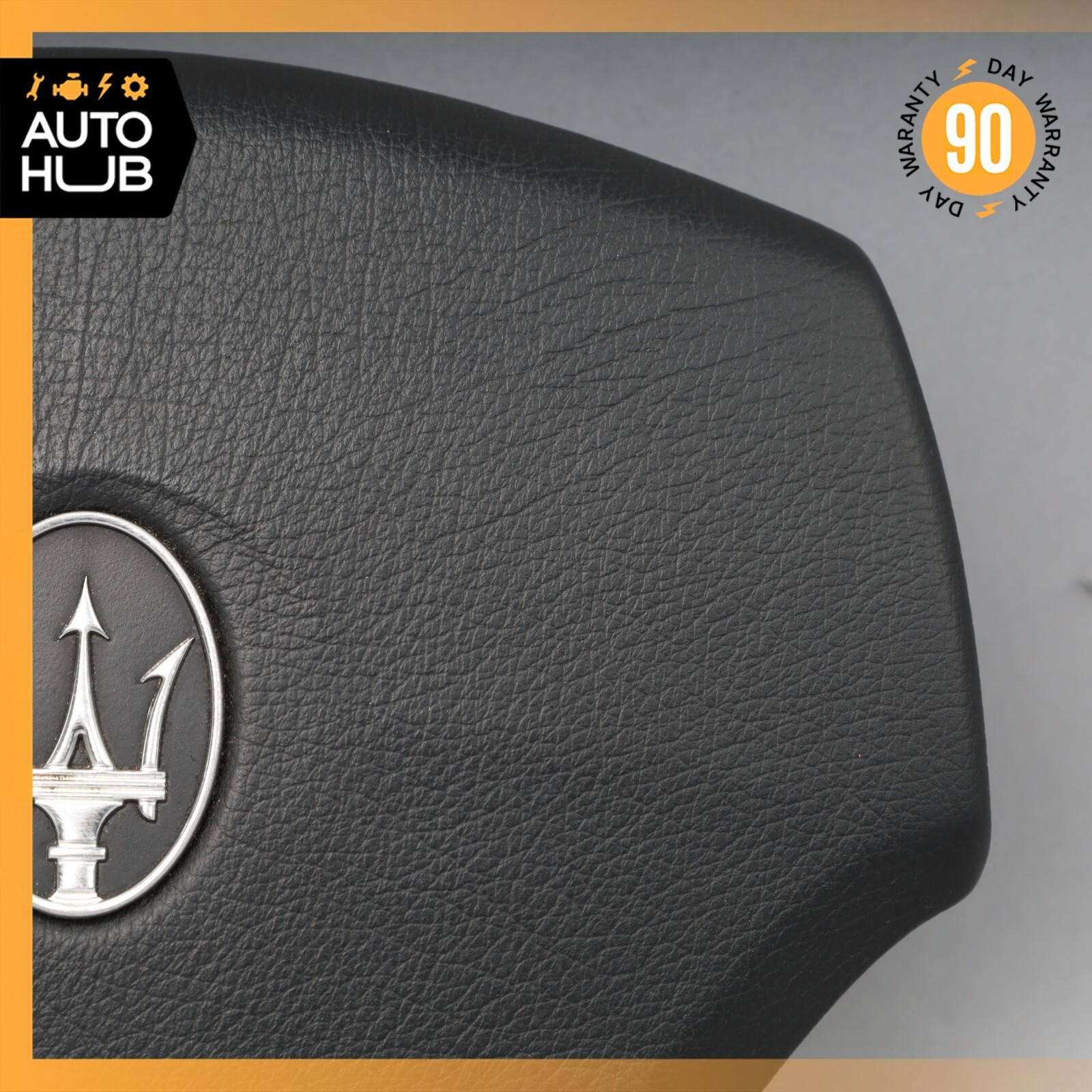 03-13 Maserati Quattroporte M139 Steering Wheel Air Bag Airbag Black OEM
