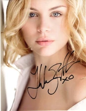 HELENA MATTSSON HAND SIGNED 8x11 COLOR PHOTO+COA      VERY SEXY BLONDE ACTRESS