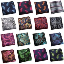 Men Business Colorful Paisley Handkerchief Gentlemen  s Suits Hanky Pocket Square