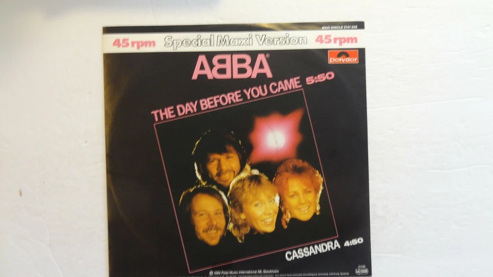 ABBA Cassandra, Day Before You Came 45RPM Vinyl Maxi LP (Personal Collection) - Image 4 of 4
