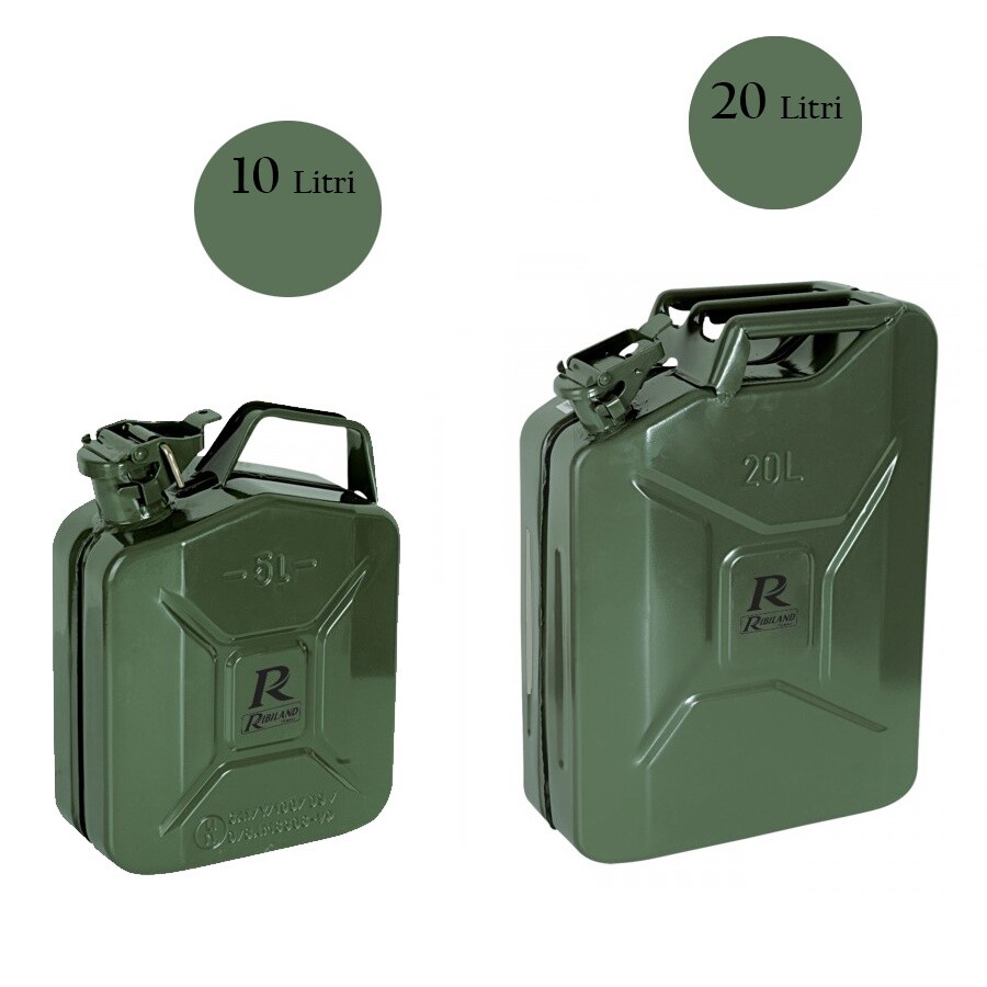 Tanica Metallo Omologata ADR UN per Trasporto Carburanti 10/20 Litri
