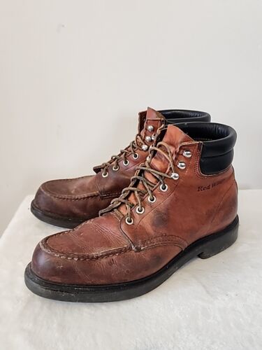 Vintage Red Wing Heritage Boots Made in USA Moc Toe SuperSole Men's Size 10.5 B - Picture 1 of 11