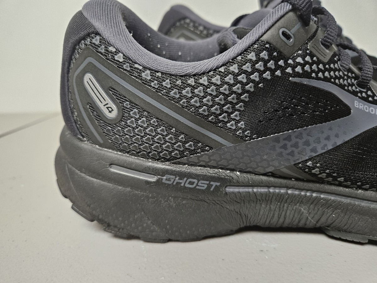 Brooks Ghost 14 Mens Running Shoes Black Triple Black 1103691D020 Size 9.5 Brooks Ghost 14 Black Lace Up Running Shoes Sneakers  main image 2