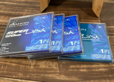 Imation SuperDisk 120MB Floppy Diskettes x4 New in Jewel Cases Vintage 1997(3M)