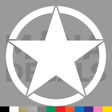 Star Emblem Vinyl Die Cut Decal Sticker - Army USMC Air Force Military